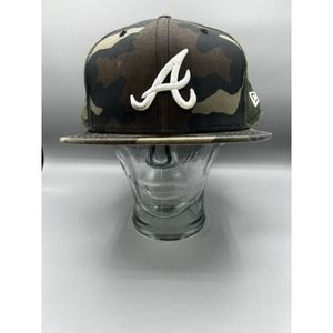 Atlanta Braves Camouflage Fitted Hat Size 8 New Era 59Fifty Hat